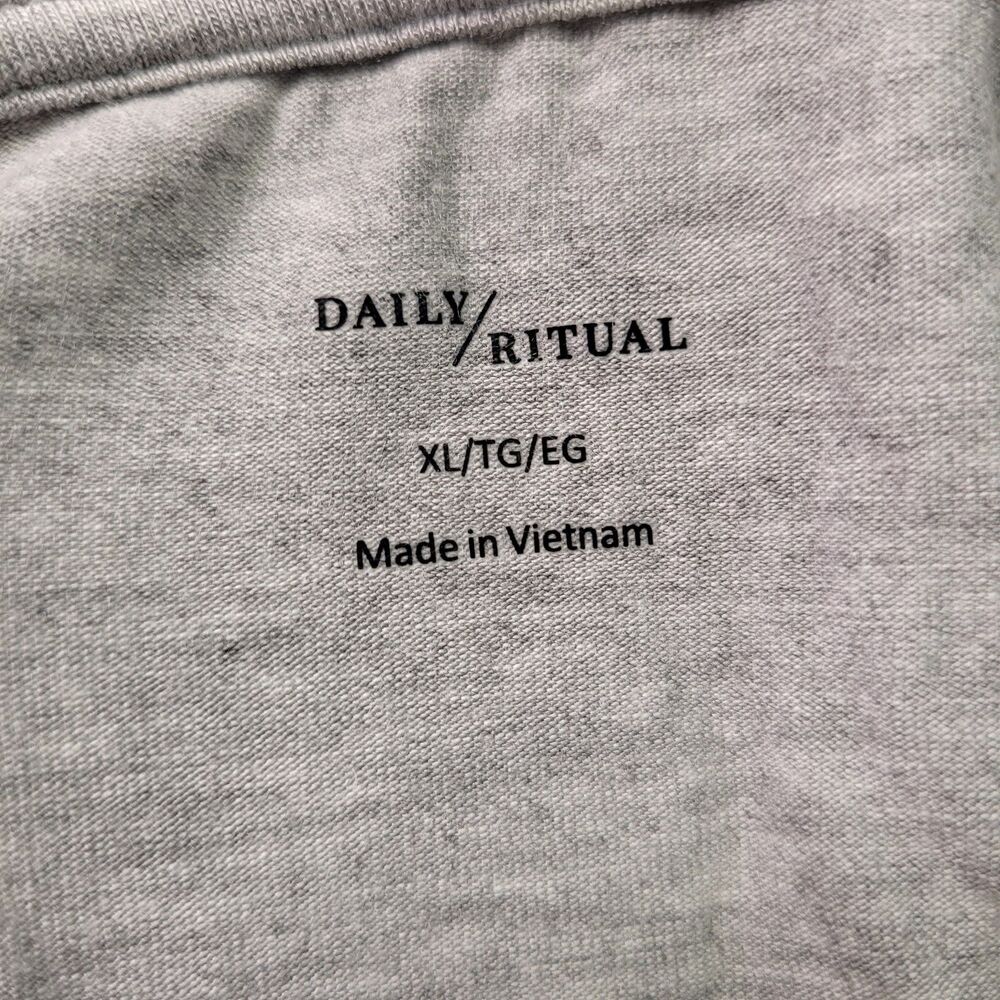 Daily Ritual Women's Gray Short Sleeve Hi Lo Long T-Shirt Size X-Large - Picture 7 of 9